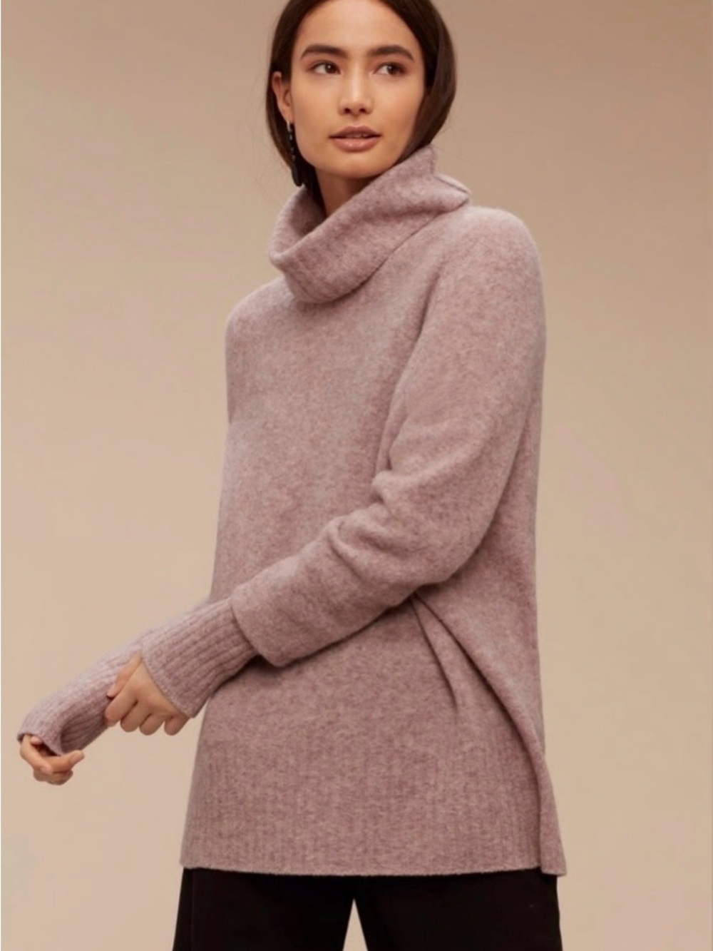 Aritzia The Group Babaton Plutarch Cowl Neck Alpaca Wool Blend Sweater, Size XS